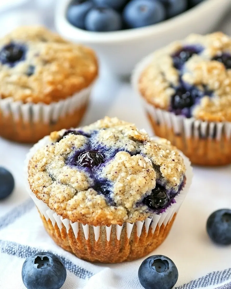 Vegan Banana Blueberry Muffins