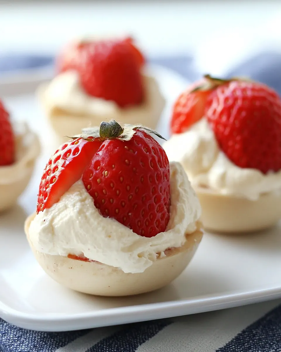 Vegan Cheesecake Stuffed Strawberries