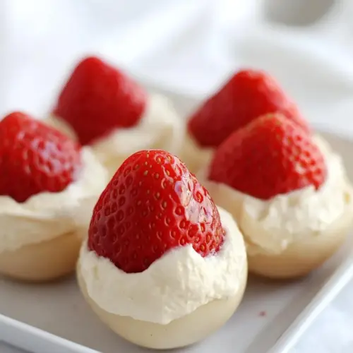 Vegan Cheesecake Stuffed Strawberries