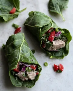Vegan Tuna Salad Collard Green Wraps