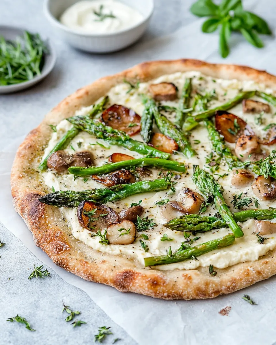 Vegan White Sauce Pizza