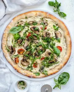 Vegan White Sauce Pizza