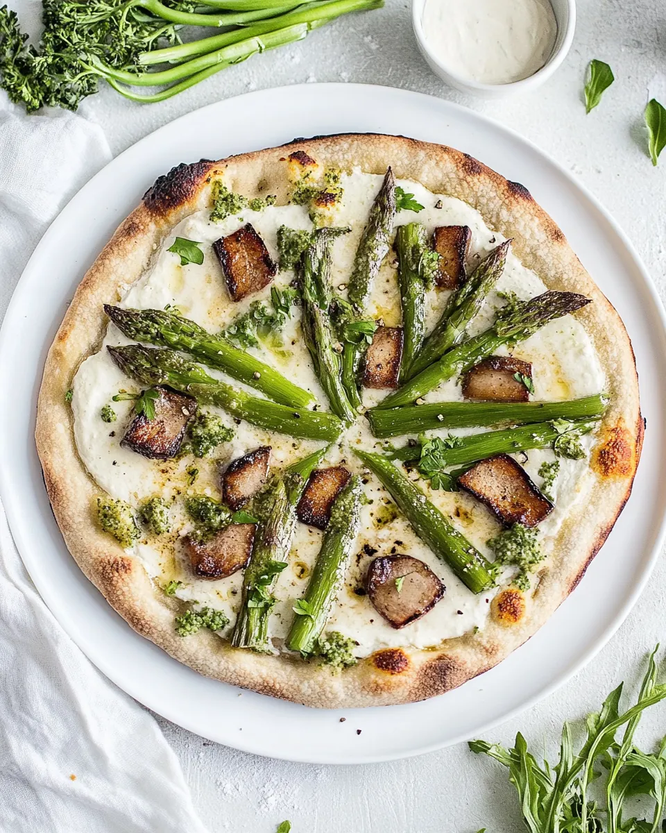 Vegan White Sauce Pizza