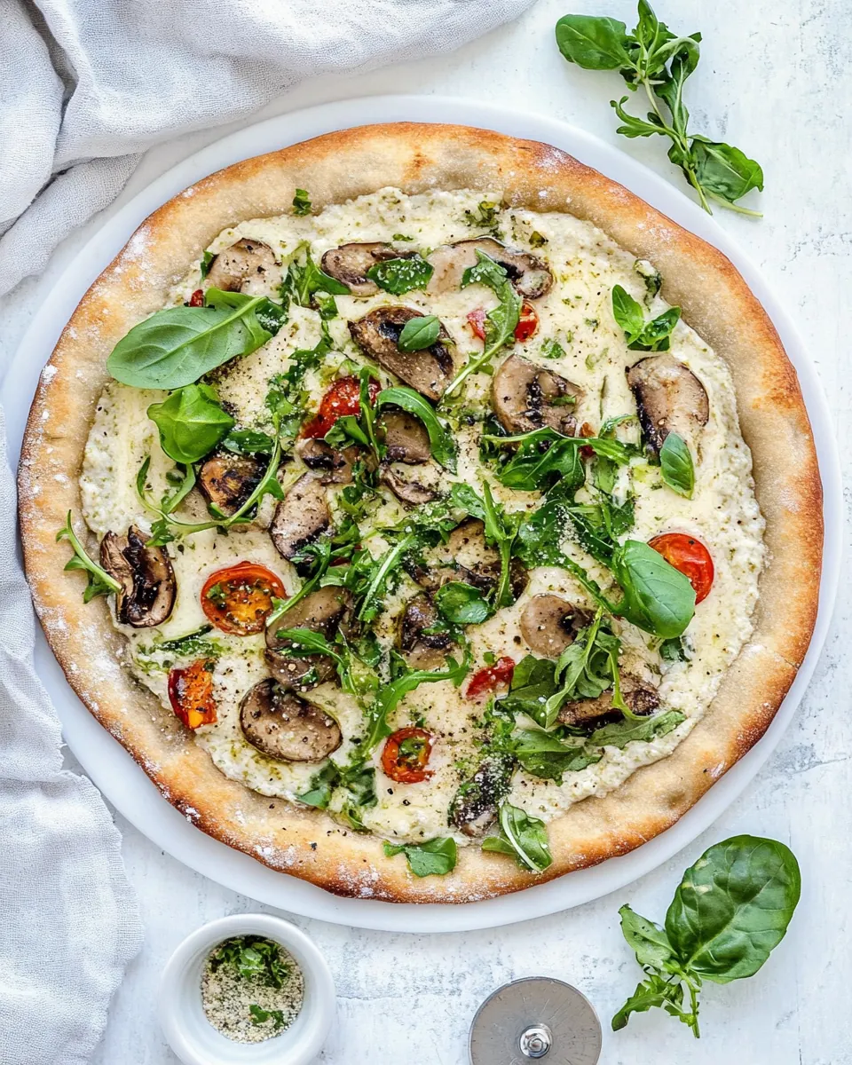 Vegan White Sauce Pizza