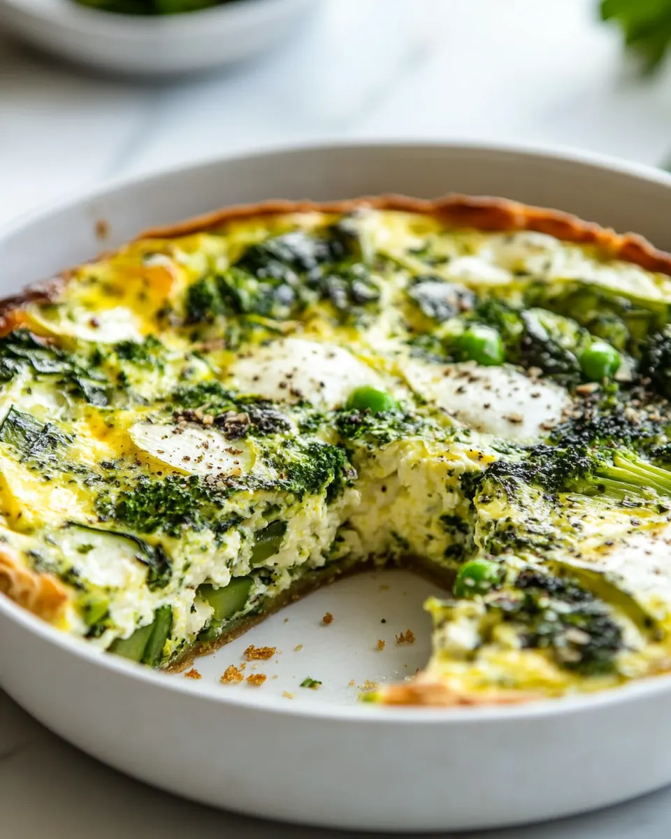 Vegetable Crustless Quiche