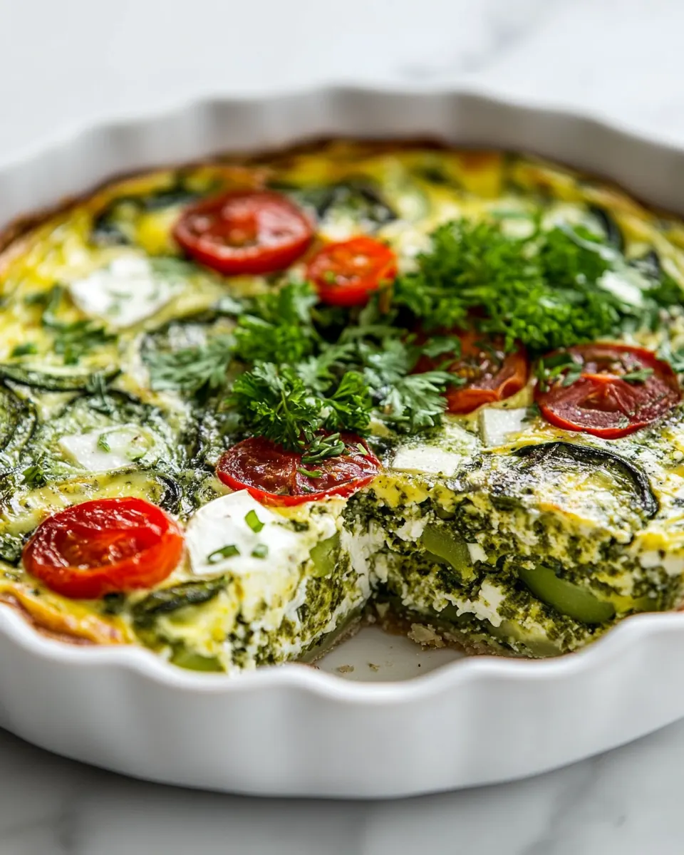 Vegetable Crustless Quiche