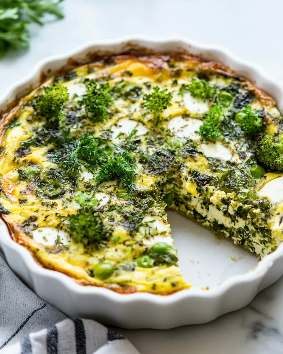 Vegetable Crustless Quiche