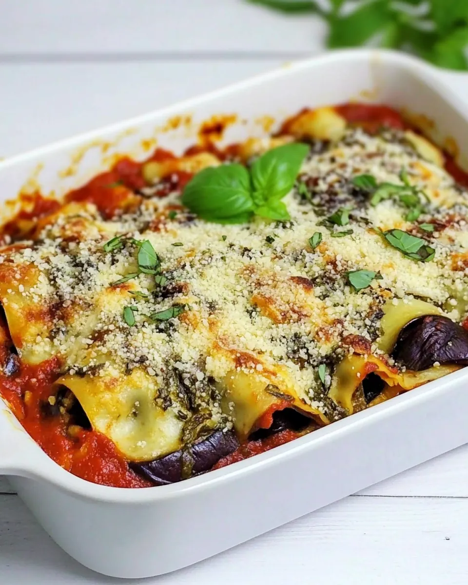 Vegetarian Roasted Eggplant Cannelloni
