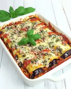 Vegetarian Roasted Eggplant Cannelloni