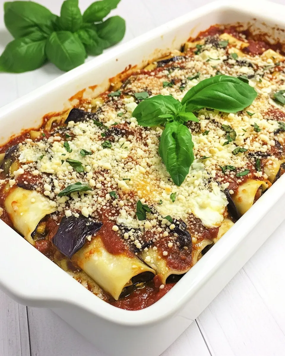 Vegetarian Roasted Eggplant Cannelloni