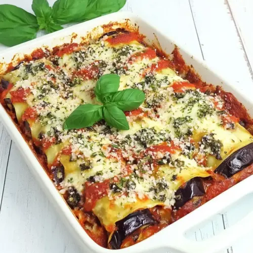 Vegetarian Roasted Eggplant Cannelloni