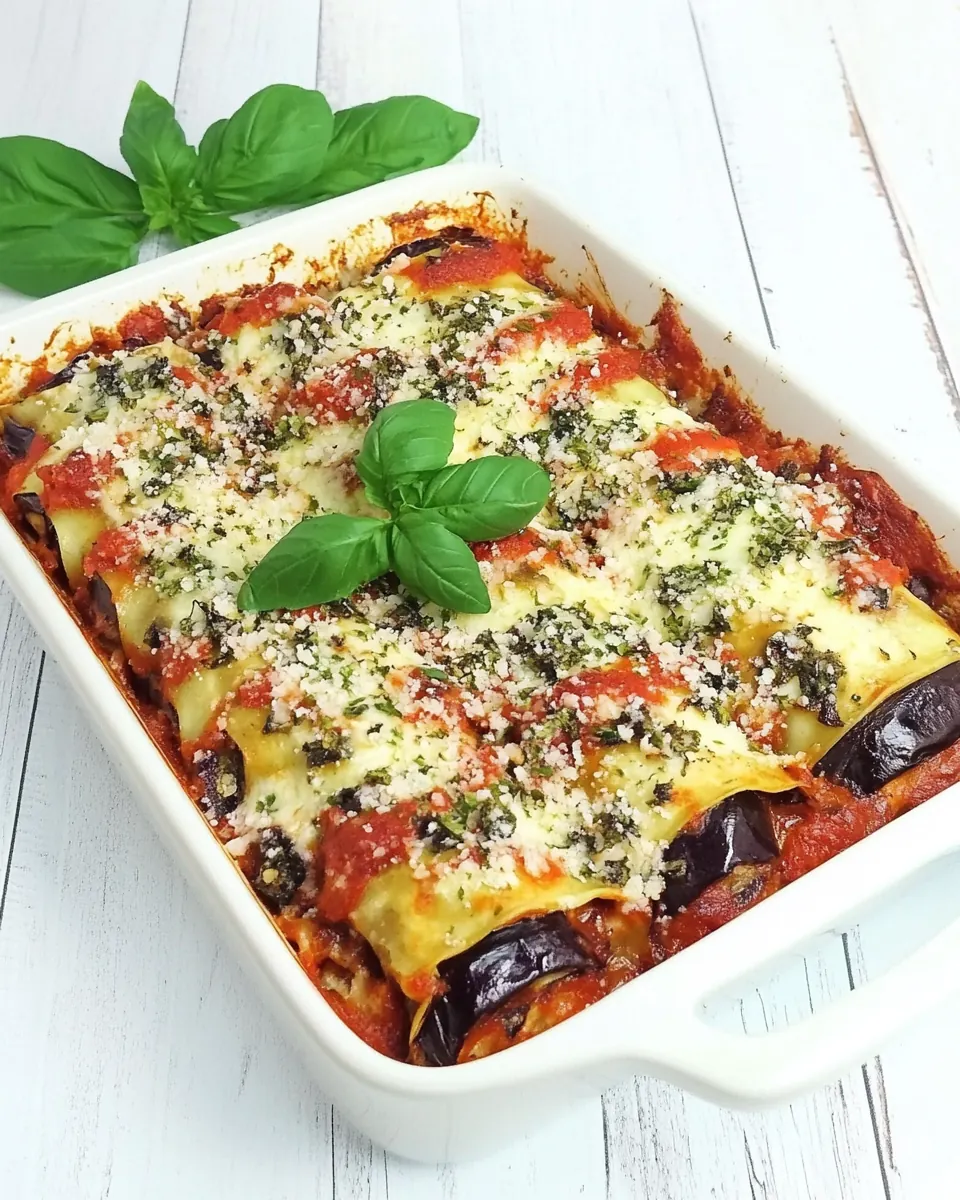 Vegetarian Roasted Eggplant Cannelloni
