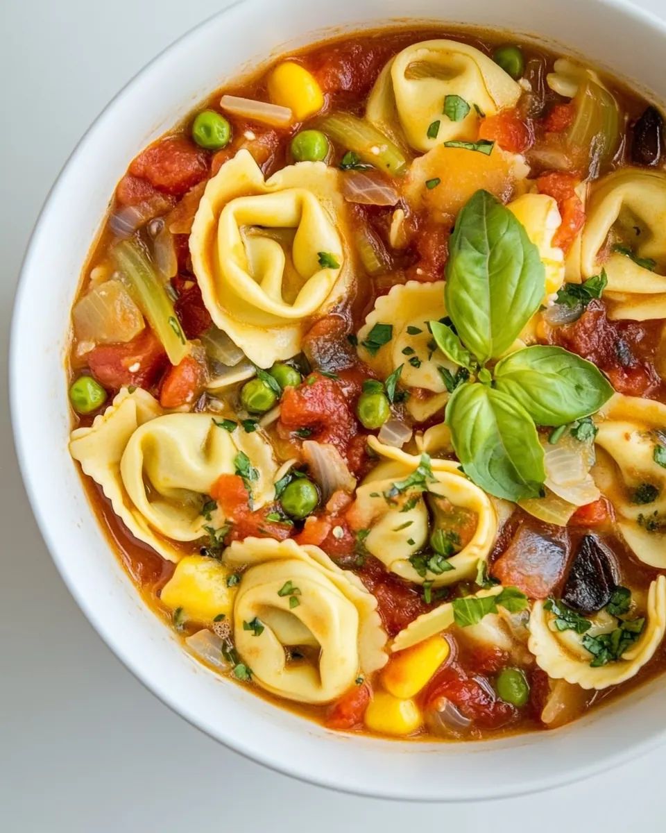 Vegetarian Tortellini Soup