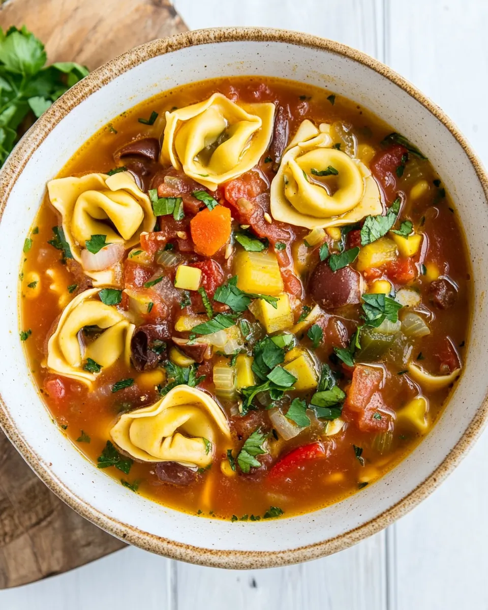 Vegetarian Tortellini Soup