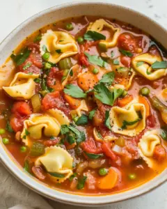 Vegetarian Tortellini Soup