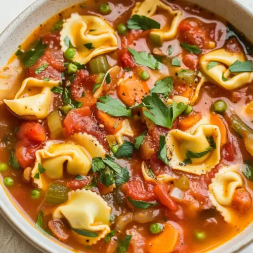 Vegetarian Tortellini Soup