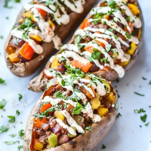 Veggie Fajita Stuffed Sweet Potatoes
