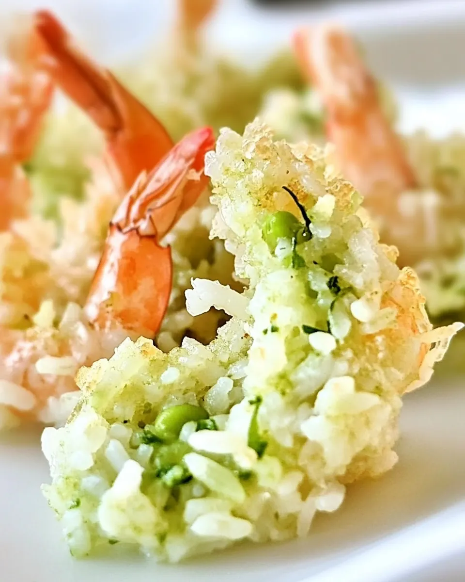 Vietnamese Green Rice Fried Prawn