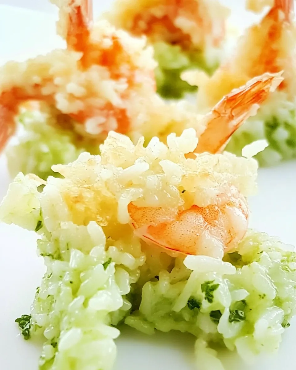 Vietnamese Green Rice Fried Prawn
