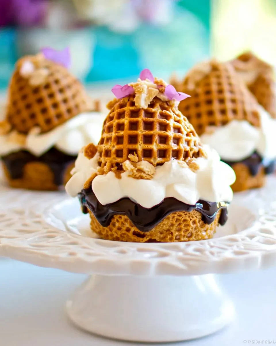 Waffle Cone Cheesecake Minis
