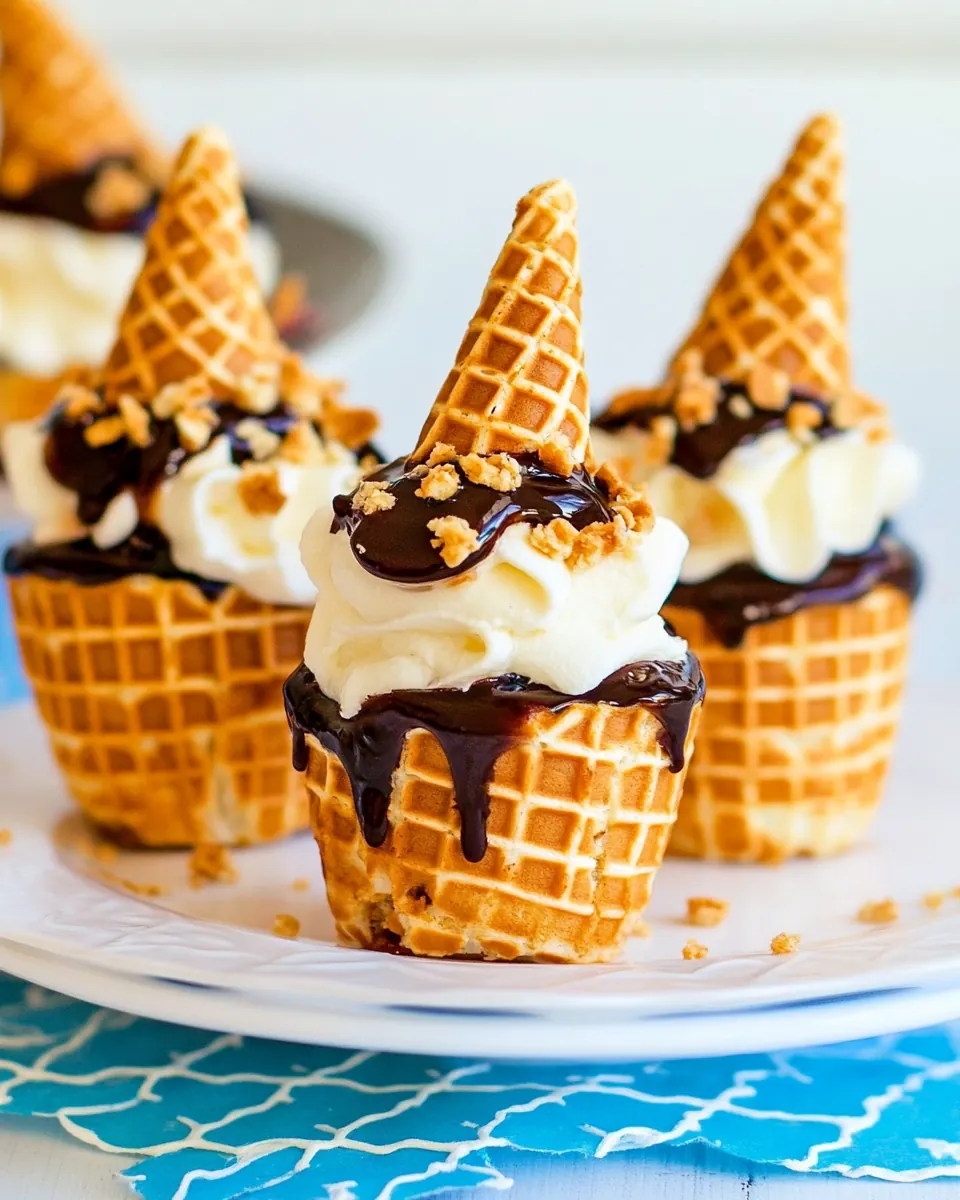 Waffle Cone Cheesecake Minis
