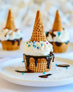 Waffle Cone Cheesecake Minis