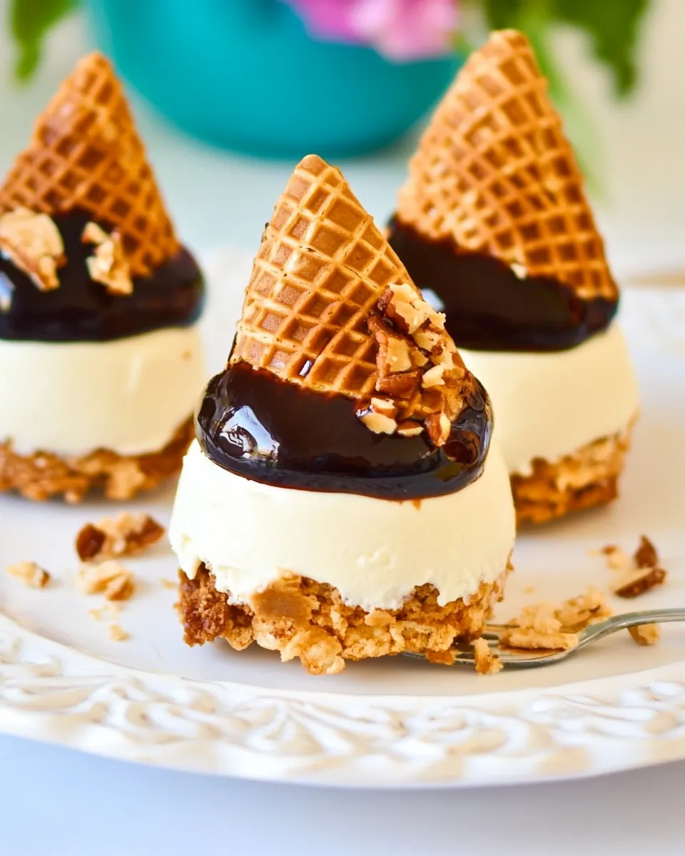 Waffle Cone Cheesecake Minis