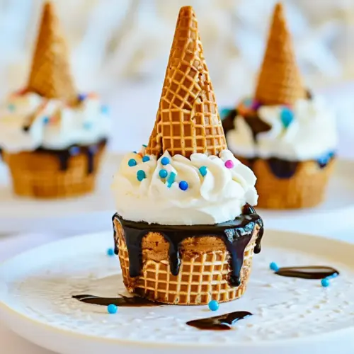 Waffle Cone Cheesecake Minis