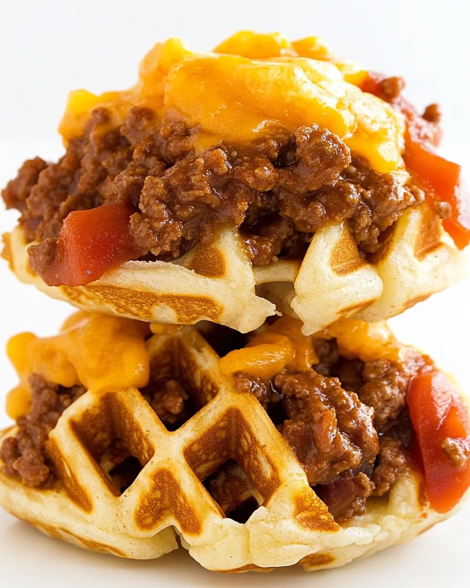 Waffled Sloppy Joe Sliders