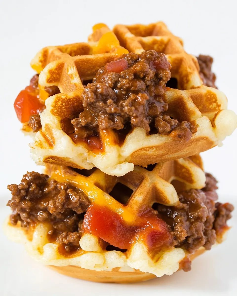 Waffled Sloppy Joe Sliders