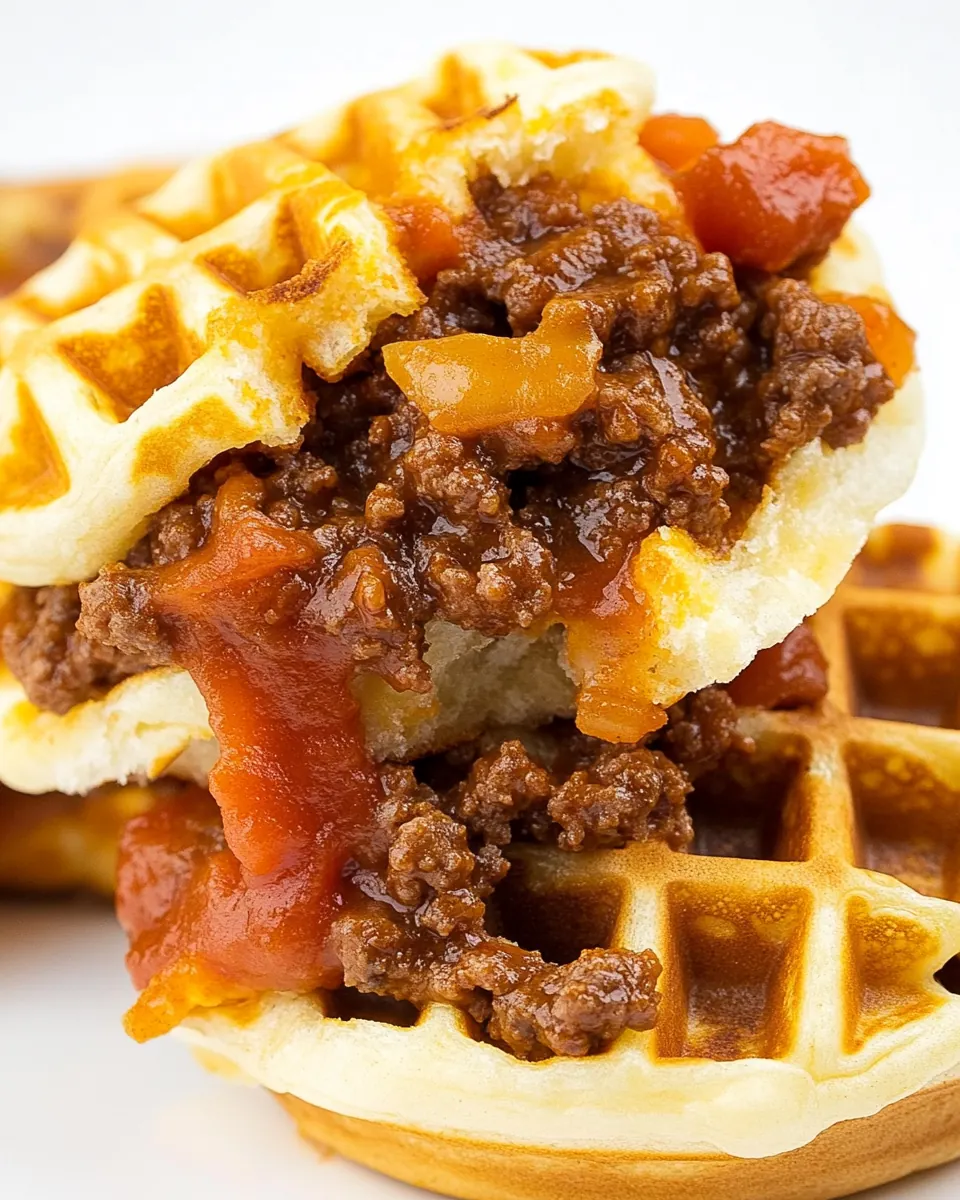 Waffled Sloppy Joe Sliders