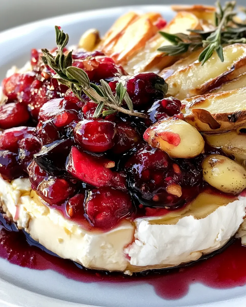 Warm Brie with Honeyed Fruit Compote
