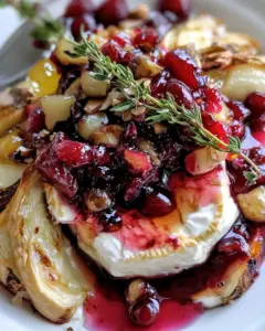 Warm Brie with Honeyed Fruit Compote