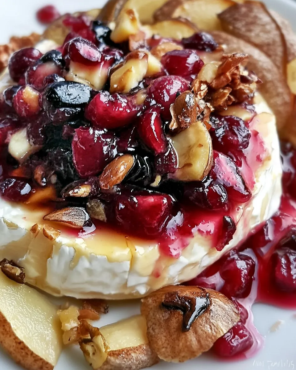 Warm Brie with Honeyed Fruit Compote