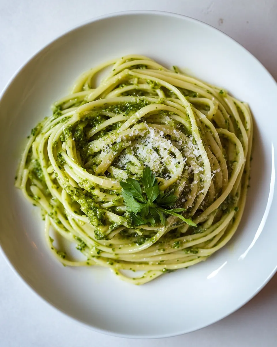 Watercress Pesto with Linguine