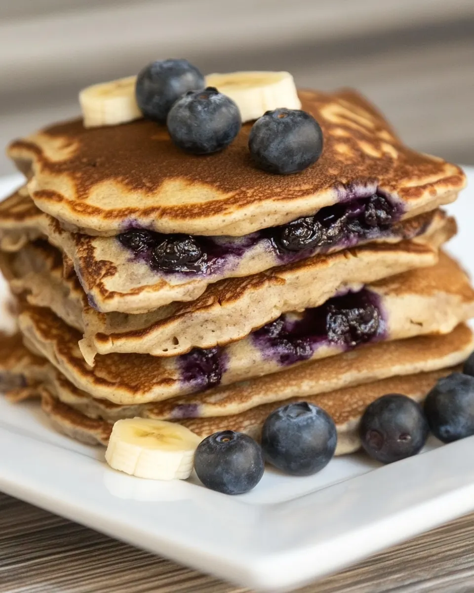 Weight Watchers Banana Blueberry Pancakes