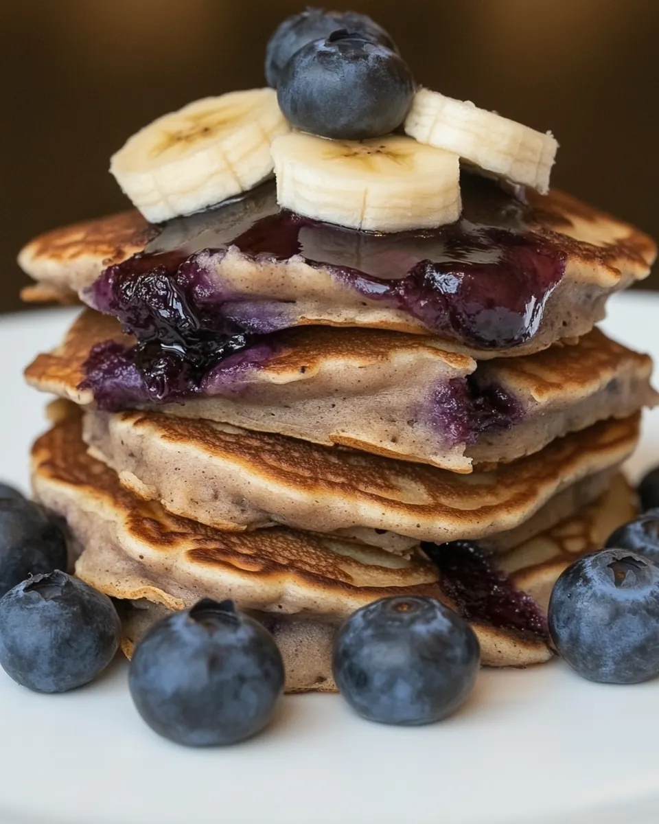 Weight Watchers Banana Blueberry Pancakes