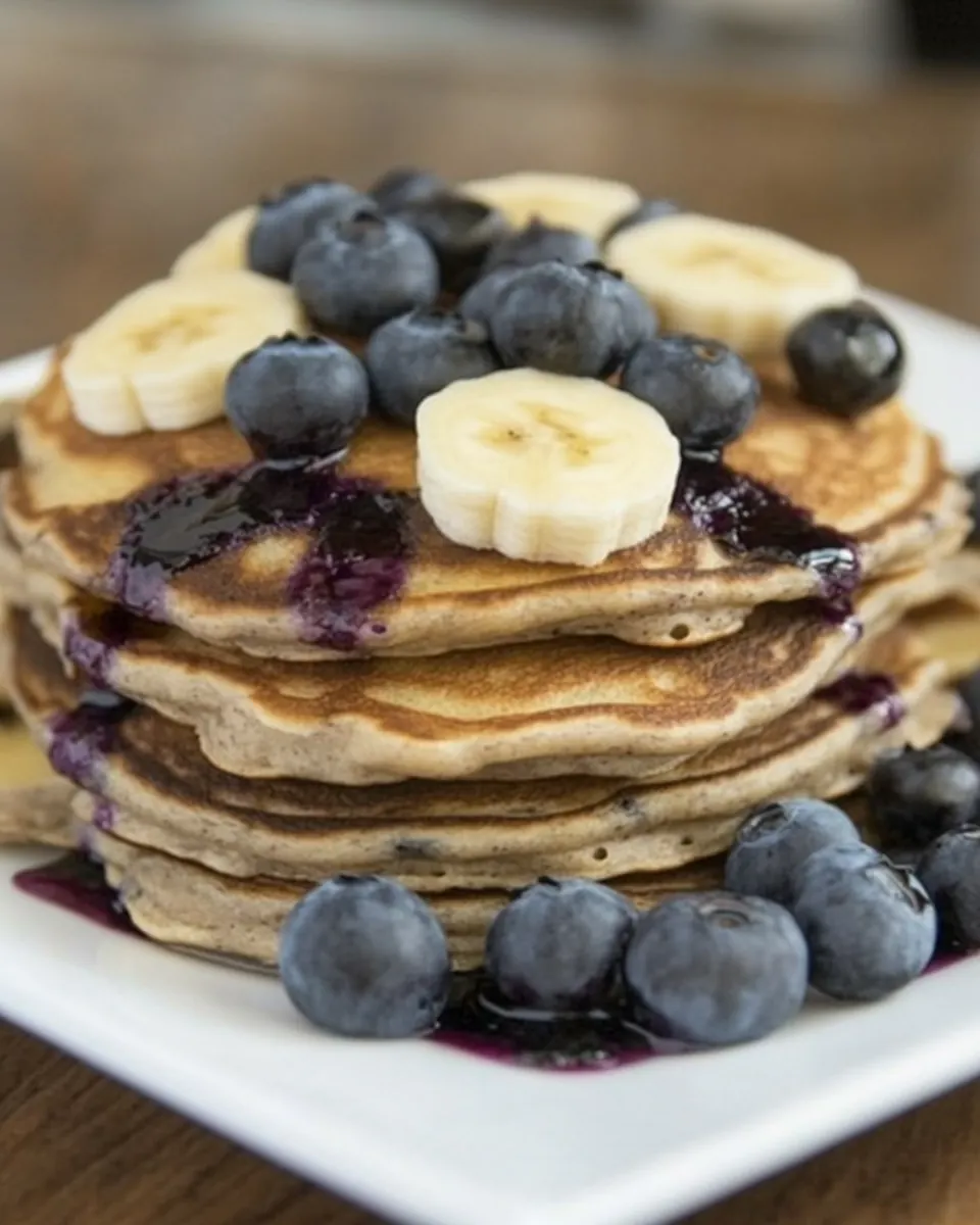 Weight Watchers Banana Blueberry Pancakes