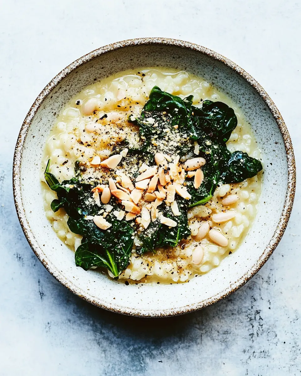 White Bean Risotto with Garlicky Greens