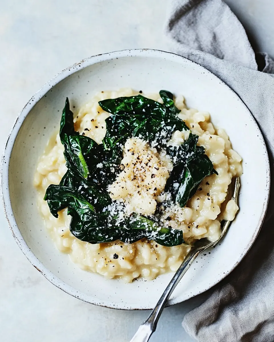 White Bean Risotto with Garlicky Greens