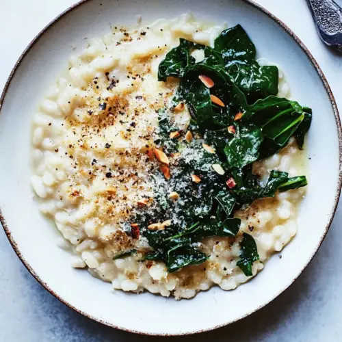White Bean Risotto with Garlicky Greens