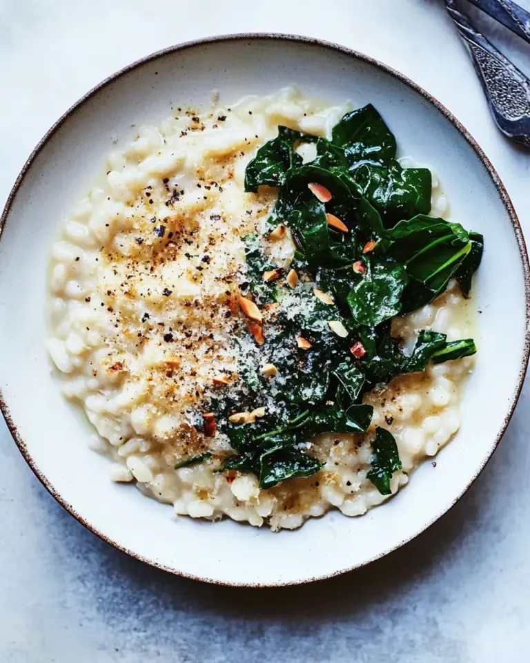 White Bean Risotto with Garlicky Greens