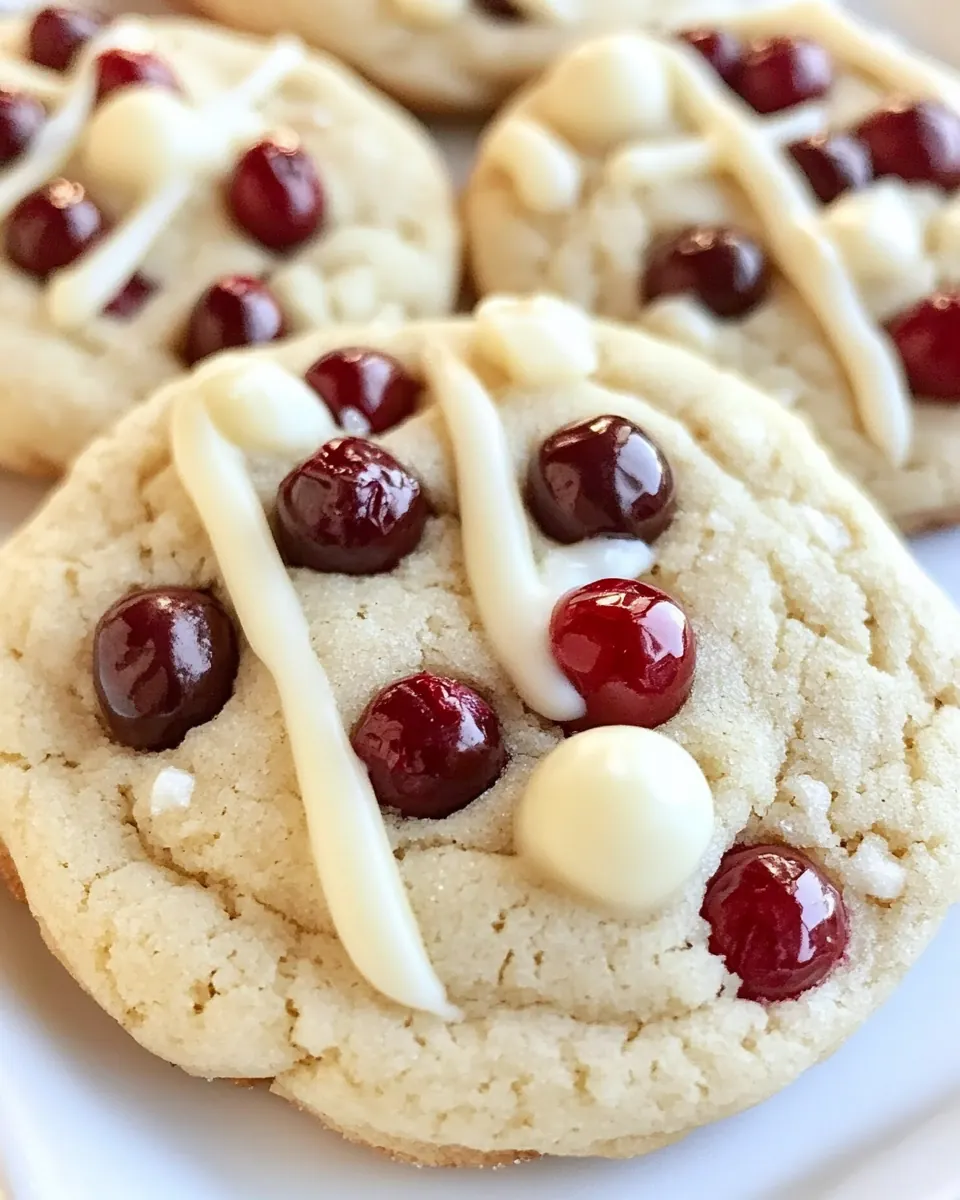 White Chocolate Cranberry Sugar Cookies