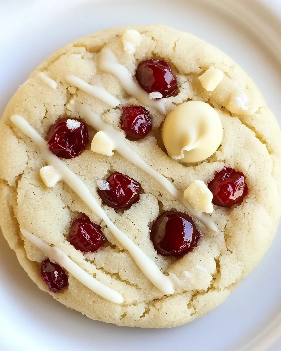 White Chocolate Cranberry Sugar Cookies