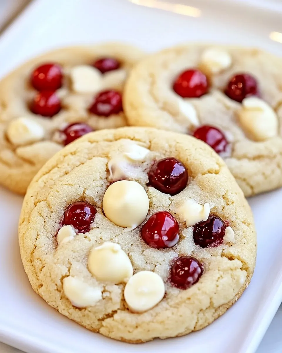 White Chocolate Cranberry Sugar Cookies