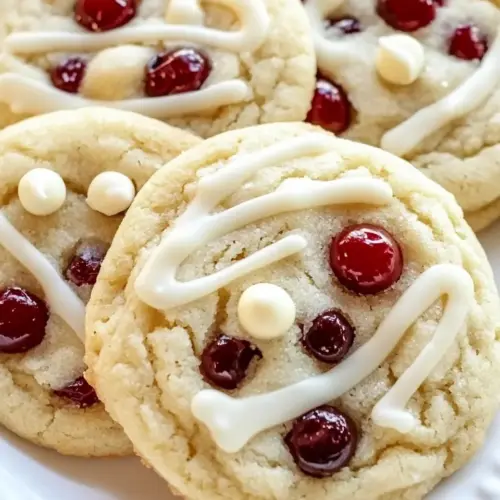 White Chocolate Cranberry Sugar Cookies