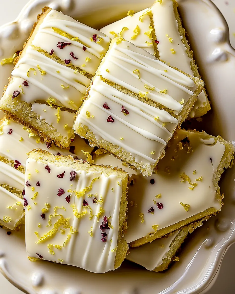 White Chocolate Dipped Lemon Shortbread
