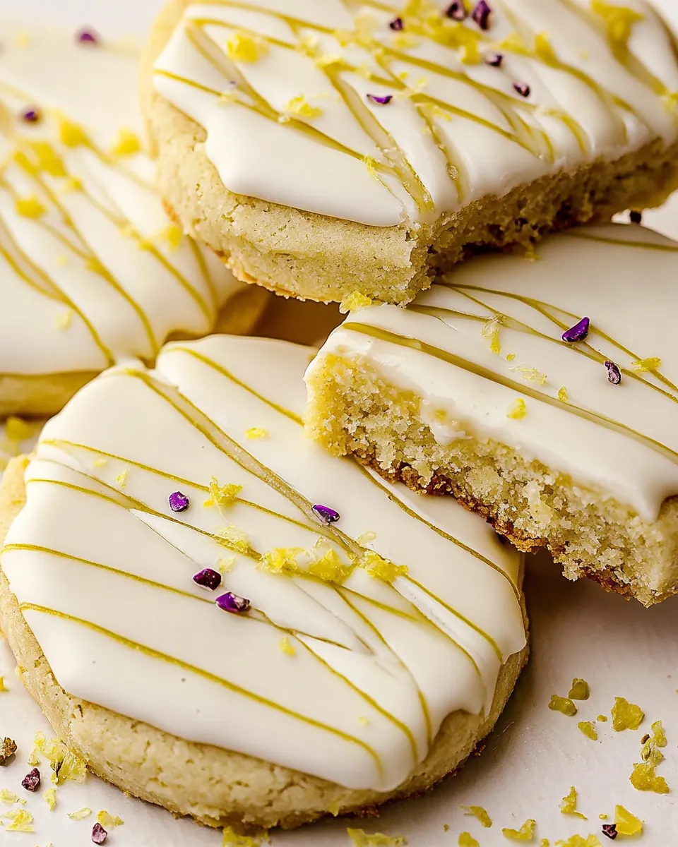 White Chocolate Dipped Lemon Shortbread