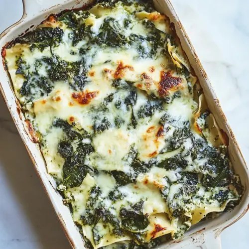 White Pesto Spinach Lasagna