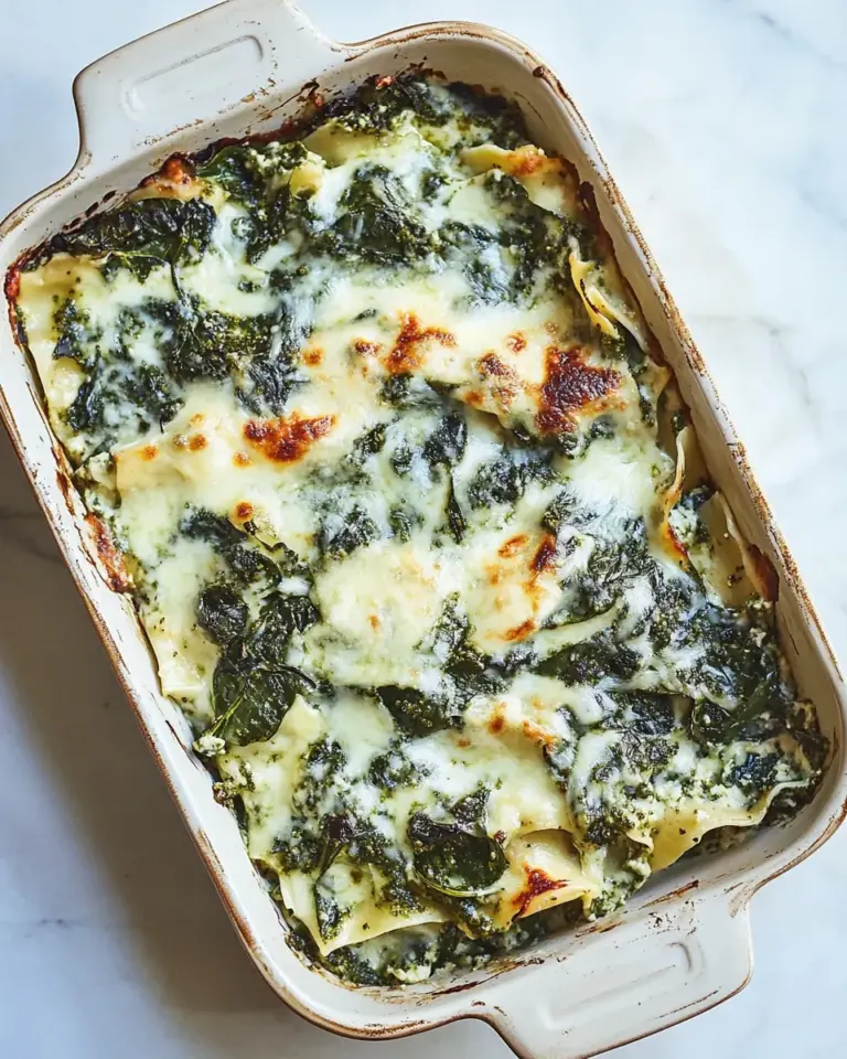 White Pesto Spinach Lasagna